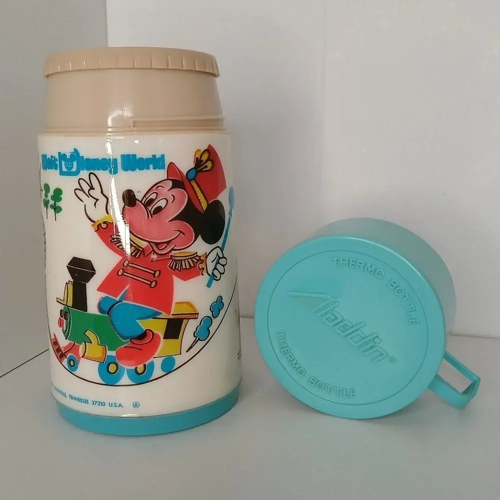 Aladdin 8 oz Vintage Walt Disney World Mickey Mouse‎ Thermo Bottle